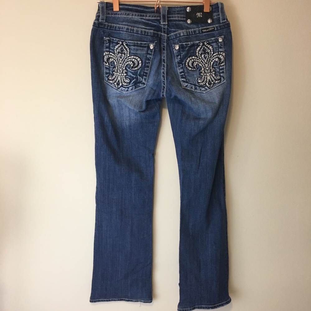 Miss Me Fleur De Lis Bootcut Jeans JP5402B